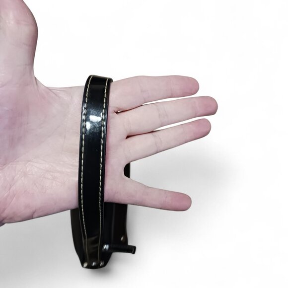 GUESS Vintage Y2K Mini Baguette Black Satin Vegan Patent Leather - Picture 10 of 14